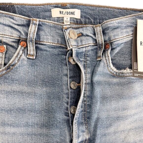 RE/DONE high-rise stove pipe jeans, indigo storm, women’s size 29 NWT! - Picture 5 of 12